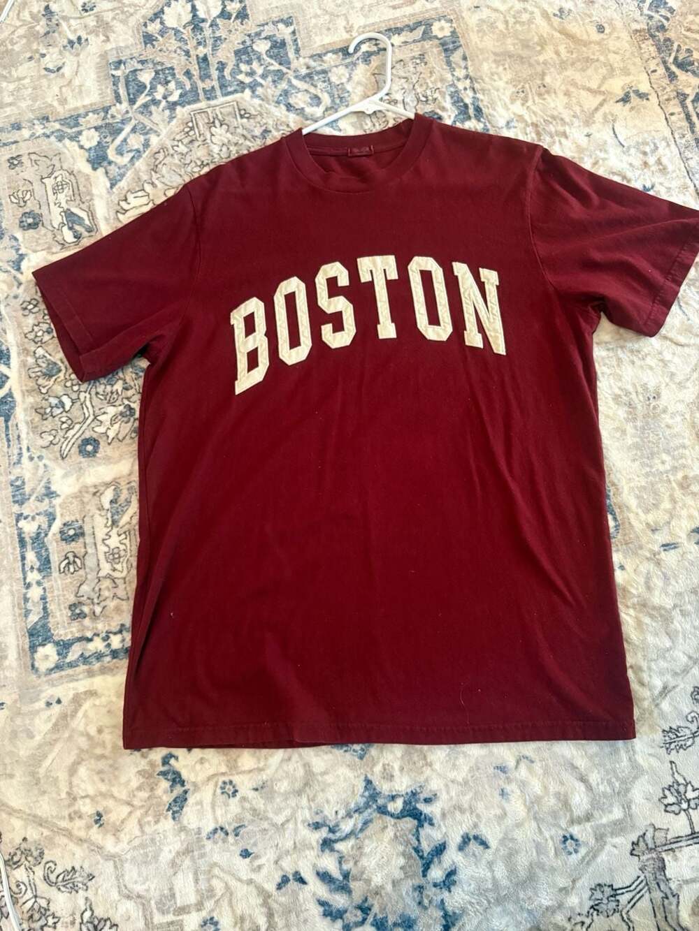 Brandy Melville Jaime Boston T-Shirt Maroon Red